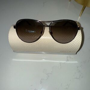 Jimmy Choo Stylish Brown Sunglasses with Cream Case